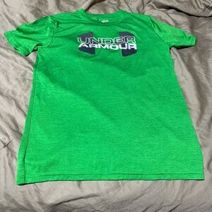 Under Armour Vibrant Green Kids Tee-NWOT